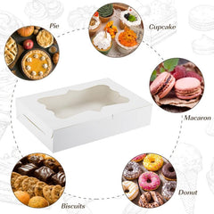 36pcs 30 48 Cm Bread Box with Window Biscuit Pastry Chocolate Strawberry