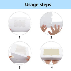 36pcs 30 48 Cm Bread Box with Window Biscuit Pastry Chocolate Strawberry