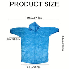 Disposable Rain Poncho Emergency Waterproof Poncho Raincoat Hooded Poncho