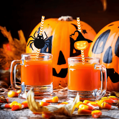 24pcs Halloween Disposable Tableware Straws