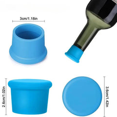 6PCS Silicone Wine Stoppers Airtight Seal Reusable Beer Bottle Cover
