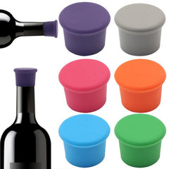 6PCS Silicone Wine Stoppers Airtight Seal Reusable Beer Bottle Cover