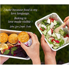 20pcs Aluminum Foil Pans Disposable Foil Food Containers 21 64oz Tin Foil Pans