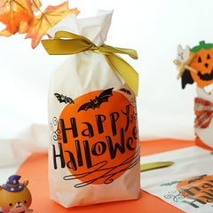 50pcs Halloween Gift Bags Ribbon Drawstring Candy Bags