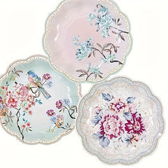 8pcs Disposable Paper Plate Afternoon Tea Birthday Party Cake Plate