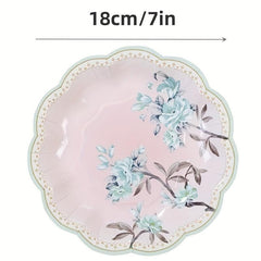 8pcs Disposable Paper Plate Afternoon Tea Birthday Party Cake Plate