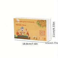 200pcs Transparent Disposable Gloves for Kitchen Beauty Dishwashing