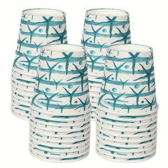 100Pcs 3oz Disposable Waxed Paper Tasting Cups Sea Animal Cups For Birthday