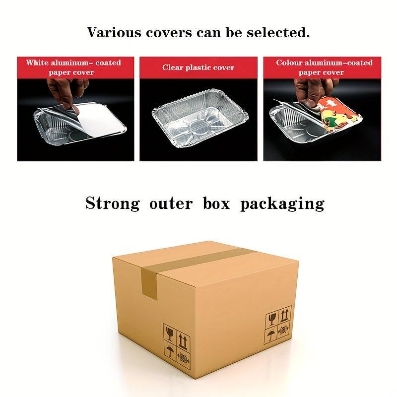20pcs Aluminum Foil Pans 30oz Disposable Baking Tray with Lids