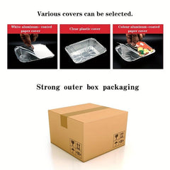 20pcs Aluminum Foil Pans 30oz Disposable Baking Tray with Lids