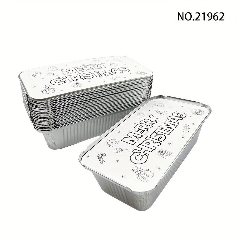20pcs Aluminum Foil Pans 30oz Disposable Baking Tray with Lids