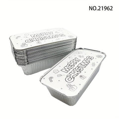 20pcs Aluminum Foil Pans 30oz Disposable Baking Tray with Lids