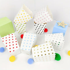 12 Pcs Polka Dots Popcorn Boxes for Party Snacks