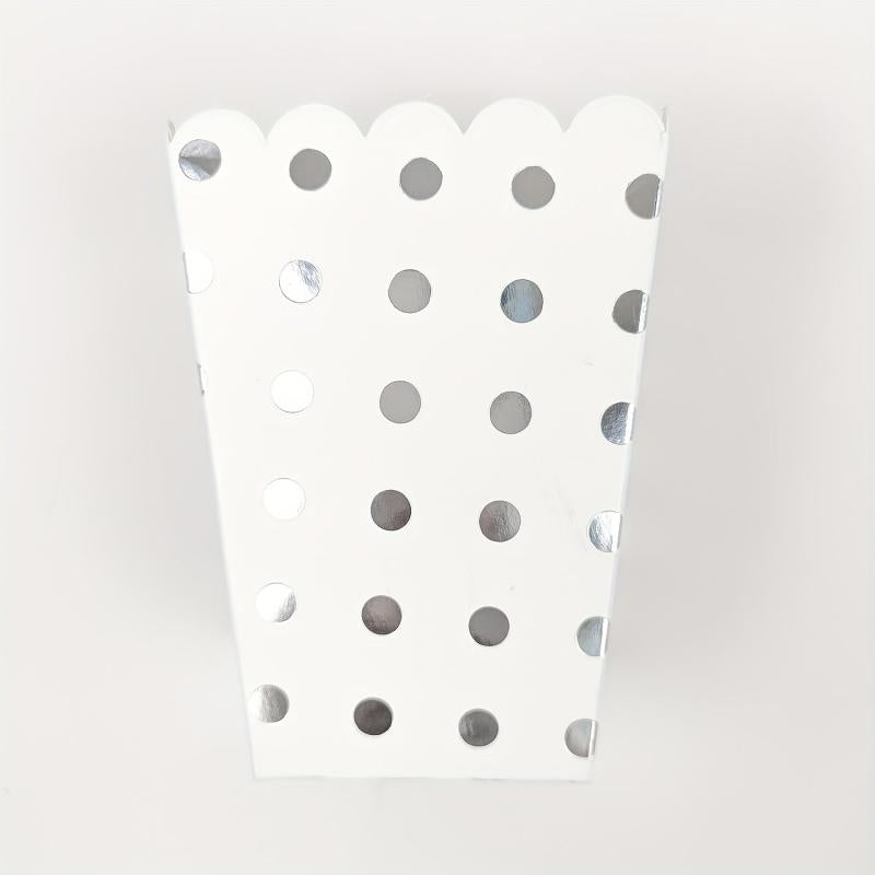 12 Pcs Polka Dots Popcorn Boxes for Party Snacks