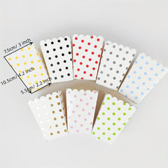 12 Pcs Polka Dots Popcorn Boxes for Party Snacks