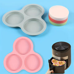 Washable Silicone Round Cake Molds & Decorating Tray Set