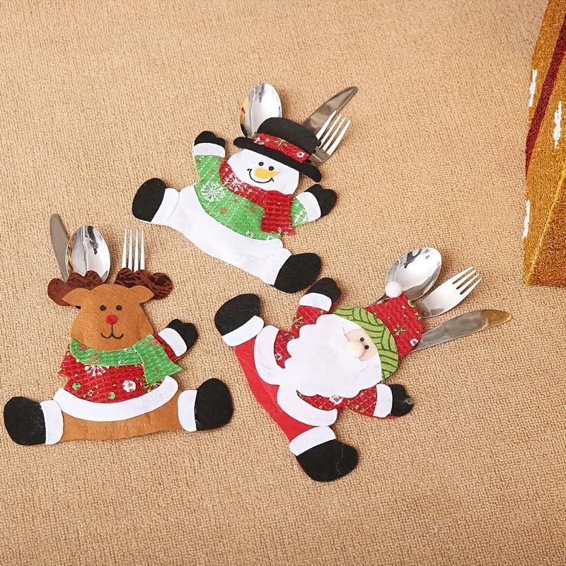 Santa Claus Cutlery Bag for Christmas Supplies