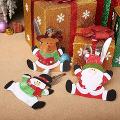 Santa Claus Cutlery Bag for Christmas Supplies