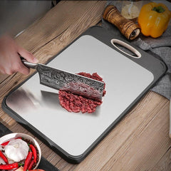 Stainless Steel Cutting Board with Fruit Pattern - Anti Cut and Anti Mildew