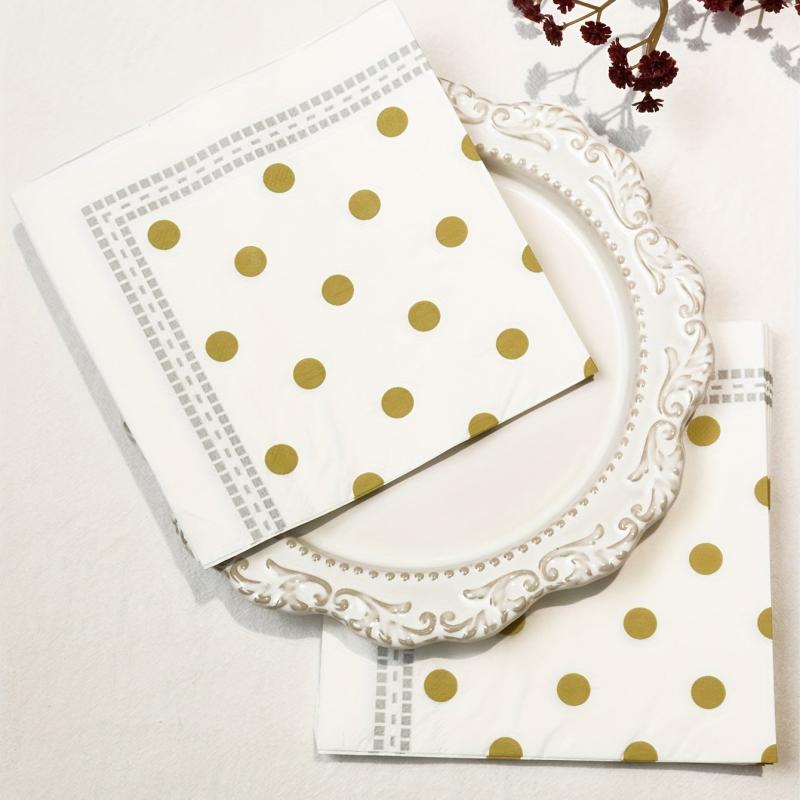 20pcs Printed Napkin Disposable Dining Tissue Napkin for Wedding Decor