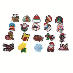 20PCS Christmas Straw Toppers Santa Claus Tree Charms Merry Christmas Accessorie