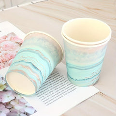 10pc Green Gradient National Style Paper Plate Set