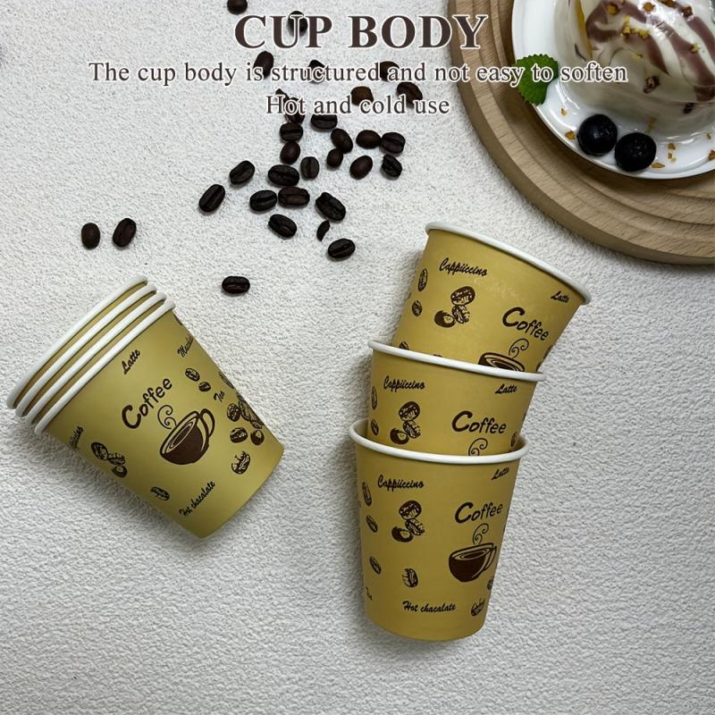 50pcs 7oz Christmas Disposable Paper Cup Coffee Milk Tea Beverage Cup