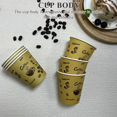 50pcs 7oz Christmas Disposable Paper Cup Coffee Milk Tea Beverage Cup