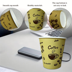 50pcs 7oz Christmas Disposable Paper Cup Coffee Milk Tea Beverage Cup