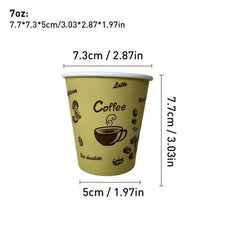 50pcs 7oz Christmas Disposable Paper Cup Coffee Milk Tea Beverage Cup