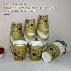 50pcs 7oz Christmas Disposable Paper Cup Coffee Milk Tea Beverage Cup