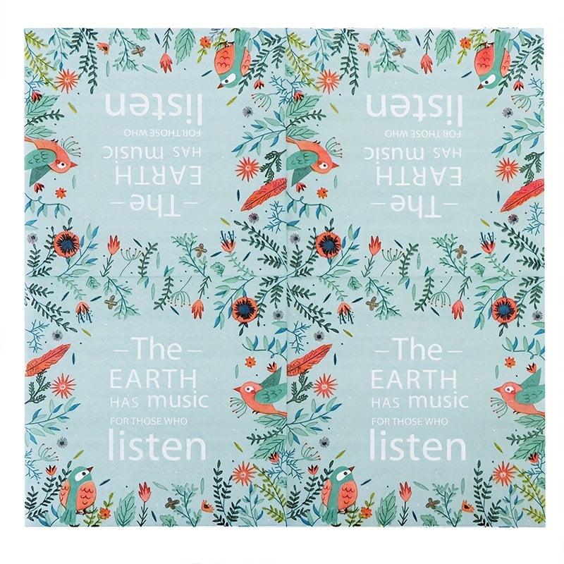 20pcs Disposable Square Napkins for Western Weddings and Parties