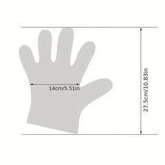 100pcs Disposable Food Gloves for Kitchen & Beauty Use