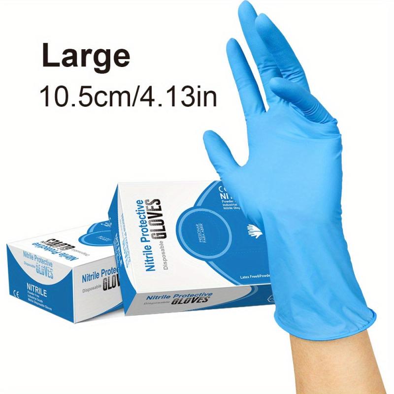100pcs Nitrile Gloves Fingertip Texture Powder Latex Non Sterile