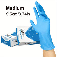100pcs Nitrile Gloves Fingertip Texture Powder Latex Non Sterile