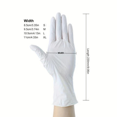 100pcs Nitrile Gloves Fingertip Texture Powder Latex Non Sterile