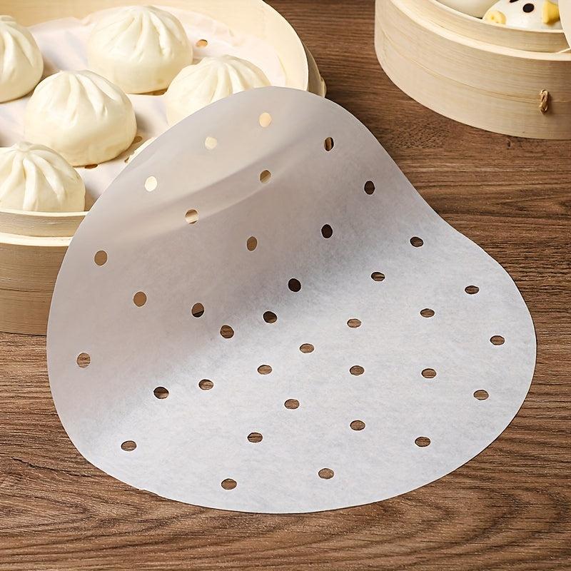 100pcs Round Non Stick Steamer Paper Waterproof Baking Tray Paper