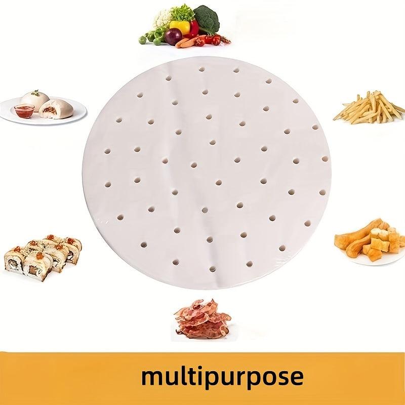 100pcs Round Non Stick Steamer Paper Waterproof Baking Tray Paper