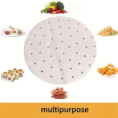100pcs Round Non Stick Steamer Paper Waterproof Baking Tray Paper