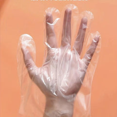 200pcs Food Transparent Disposable Gloves for Kitchen and Beauty