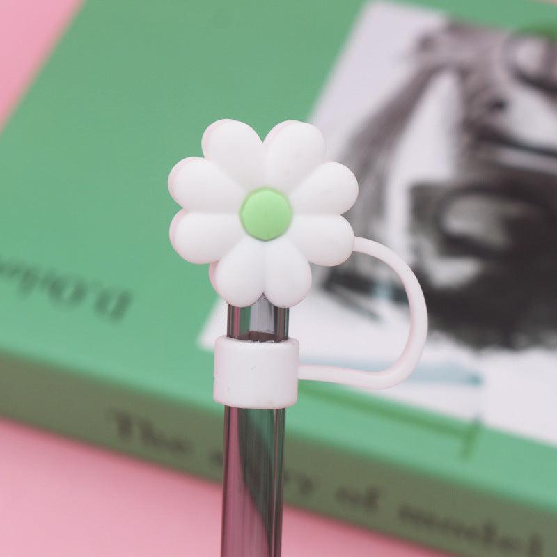 5pcs Floral Straw Topper Compatible With 30 & 40oz Glasses With Handles