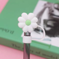 5pcs Floral Straw Topper Compatible With 30 & 40oz Glasses With Handles