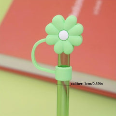 5pcs Floral Straw Topper Compatible With 30 & 40oz Glasses With Handles