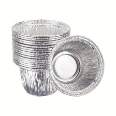 40pcs Disposable Aluminum Foil Tray Container 3.9x2.5 inches Cake Cups