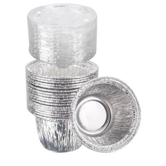 40pcs Disposable Aluminum Foil Tray Container 3.9x2.5 inches Cake Cups