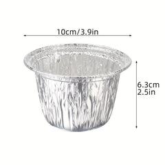 40pcs Disposable Aluminum Foil Tray Container 3.9x2.5 inches Cake Cups