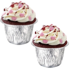 40pcs Disposable Aluminum Foil Tray Container 3.9x2.5 inches Cake Cups