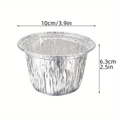40pcs Disposable Aluminum Foil Tray Container 3.9x2.5 inches Cake Cups