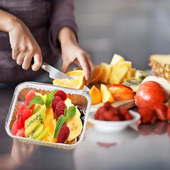 20pcs Aluminum Pans With Clear Lids Portable Food Containers