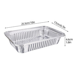 20pcs Aluminum Pans With Clear Lids Portable Food Containers